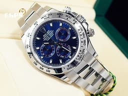 ROLEX 勞力士 Cosmograph Daytona 宇宙計時型 迪通拿 116509 <font color="#0582f5">亮藍色面盤</font> 計時碼表 18K白金材質 <font color="#FF0000">2021新式保卡 </font>自動上鏈 40mm