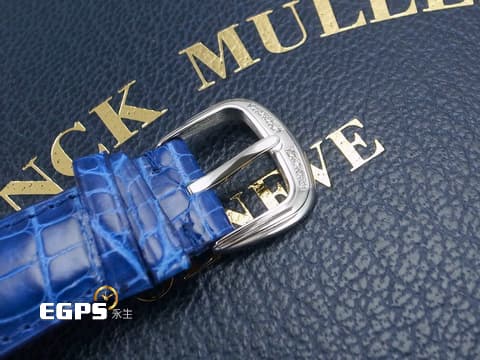 FRANCK MULLER 法蘭穆勒 Double Mystery 神秘 藍色 DM 42 D 1R CD 18K白金 大鑽圈  原鑲滿天星鑽石面盤、大鑽圈、鑽耳、鑽扣 新錶參考訂價:3,444,000元  自動上鍊 42mm