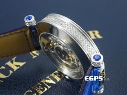 FRANCK MULLER 法蘭穆勒 Double Mystery 神秘 藍色 DM 42 D 1R CD 18K白金 大鑽圈 <font color="#05f0f0"> 原鑲滿天星鑽石面盤、大鑽圈、鑽耳、鑽扣</font><font color="#FF0000"> 新錶參考訂價:3,444,000元  </font>自動上鍊 42mm