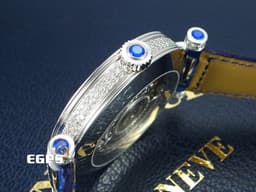FRANCK MULLER 法蘭穆勒 Double Mystery 神秘 藍色 DM 42 D 1R CD 18K白金 大鑽圈 <font color="#05f0f0"> 原鑲滿天星鑽石面盤、大鑽圈、鑽耳、鑽扣</font><font color="#FF0000"> 新錶參考訂價:3,444,000元  </font>自動上鍊 42mm