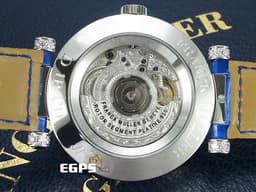 FRANCK MULLER 法蘭穆勒 Double Mystery 神秘 藍色 DM 42 D 1R CD 18K白金 大鑽圈 <font color="#05f0f0"> 原鑲滿天星鑽石面盤、大鑽圈、鑽耳、鑽扣</font><font color="#FF0000"> 新錶參考訂價:3,444,000元  </font>自動上鍊 42mm