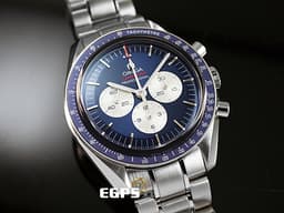 OMEGA 歐米茄 speedmaster 超霸 Tokyo Olympics <font color="#FF0000">東京奧運限量款,日本專賣店限定發售 2021年保單</font> 52230423003001 計時碼錶 <font color="#2828FF">藍色</font>熊貓面盤 手上鍊 42mm