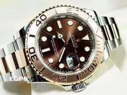 ROLEX 勞力士 Yacht-master 116621 遊艇名仕型 18K玫瑰金與不鏽鋼材質 半金款 <font color="#EA7500">巧克力色面盤</font> <font color="#FF0000">2018年12月</font><font color="#FF0000" style="font-size: 10pt;">保卡</font><span style="font-size: 10pt;"> 自動上鍊 40mm</span>