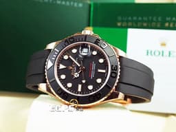 ROLEX 勞力士 Yacht-Master 37 蠔式 遊艇名仕型 中型 268655 <font color="#f9ba90">永恆玫瑰金</font><font color="#d6b24c"> </font>黑色陶瓷字圈 <font color="#ff0000">2019年保卡</font> 自動上鍊 37mm