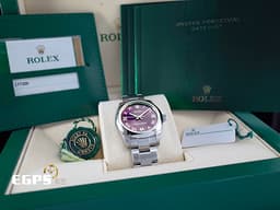 ROLEX 勞力士 Oyster Perpetual 31 蠔式恆動型 177200 <font color="#d76ddb">紫色面盤 魔幻紫</font> OP31 不鏽鋼 大三針 <font color="#FF0000">2019年保單 </font>自動上鍊 31mm