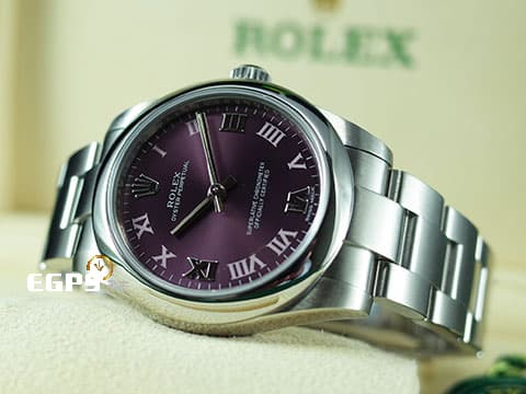 ROLEX 勞力士 Oyster Perpetual 31 蠔式恆動型 177200 紫色面盤 魔幻紫 OP31 不鏽鋼 大三針 2019年保單 自動上鍊 31mm