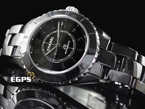 CHANEL 香奈兒 J12 Phantom 幻影系列 H6185 黑色高科技精密陶瓷材質 2026年保卡 僅試戴極新品 自動上鍊 38mm