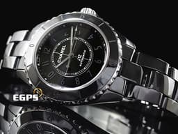 CHANEL 香奈兒 J12 Phantom 幻影系列 H6185 <font color="#0582f5">黑色高科技精密陶瓷材質</font> <font color="#FF0000">2026年保卡 僅試戴極新品</font> 自動上鍊 38mm