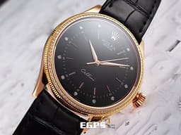 ROLEX 勞力士 Cellini 徹里尼 50605 永恆玫瑰金材質 50605RBR 大三針 <font color="#05f0f0">已停產稀有鑲鑽款 原廠鑲嵌鑽石錶圈、</font><font color="#05f0f0" style="font-size: 10pt;">時標 </font><font color="#FF0000" style="font-size: 10pt;">2019年保卡</font><span style="font-size: 10pt;"> 自動上鍊</span><span style="font-size: 10pt;"> 39</span><span style="font-size: 10pt;">mm</span>