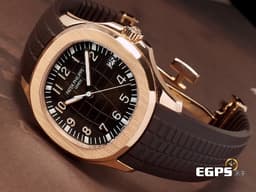 PATEK PHILLIPPE 百達翡麗 PP Aquanaut 海底探險家 5167R-001 18K玫瑰金材質 <font color="#f5c89e">深棕色格紋面盤</font> <font color="#FF0000">2021年保單</font> 自動上鏈 40mm