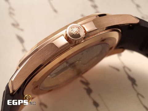 PATEK PHILLIPPE 百達翡麗 PP錶 Aquanaut 海底探險家 5167R-001 玫瑰金 5167 R 深棕色格紋面盤 2025年保單 超缺貨~ 超搶手~ 最新型三叉戟錶扣~ 原廠膠膜~ 自動上鏈 40mm
