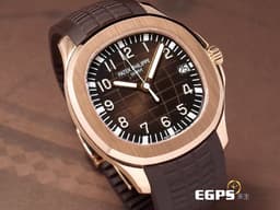 PATEK PHILLIPPE 百達翡麗 PP錶 Aquanaut 海底探險家 5167R-001 玫瑰金 5167 R 深棕色格紋面盤 <font color="#FF0000">2025年保單</font> <font color="#ff00ff">超缺貨~ 超搶手~ 最新型三叉戟錶扣~ 原廠膠膜~</font> 自動上鏈 40mm