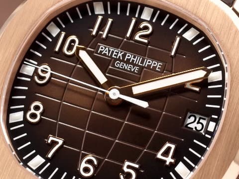 PATEK PHILLIPPE 百達翡麗 PP錶 Aquanaut 海底探險家 5167R-001 玫瑰金 5167 R 深棕色格紋面盤 2025年保單 超缺貨~ 超搶手~ 最新型三叉戟錶扣~ 原廠膠膜~ 自動上鏈 40mm