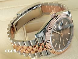 ROLEX 勞力士 Datejust 41 蠔式日誌型 126331 <font color="#cc66000">巧克力色面盤</font> DJ41 永恒玫瑰金 半金款 <font color="#FF0000">2025年保卡 紀念型(Jubilee)五銖錶帶</font> 自動上鍊 41mm