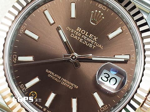 ROLEX 勞力士 Datejust 41 蠔式日誌型 126331 巧克力色面盤 DJ41 永恒玫瑰金 半金款 2025年保卡 紀念型(Jubilee)五銖錶帶 自動上鍊 41mm