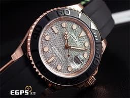 ROLEX 勞力士 Yacht-Master 126655 遊艇名仕 永恆玫瑰金 <font color="#fa00fa">停產絕版錶款</font> <font color="#05f0f0">原廠鑲嵌漫天星鑽石面盤 黑色陶瓷錶圈</font> <font color="#ff0000">2022年保卡</font> 自動上鏈 40mm