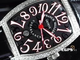 Franck Muller 法蘭穆勒 FM 不鏽鋼材質 經典酒桶型 Casablanca 8881 B C DT <font color="#05f0f0">精鑲鑽圈</font> 自動上鍊 39.5x56mm