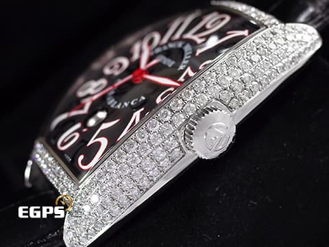 Franck Muller 法蘭穆勒 FM 不鏽鋼材質 經典酒桶型 Casablanca 8881 B C DT 精鑲鑽圈 自動上鍊 39.5x56mm