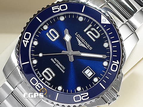 LONGINES 浪琴 HydroConquest 康卡斯 深海征服者 L37824966 藍色面盤 藍色陶瓷圈 藍水鬼 浪鬼 不鏽鋼材質 2019年台灣公司貨 潛水錶 自動腕錶  43mm