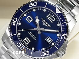 LONGINES 浪琴 HydroConquest 康卡斯 深海征服者 L37824966 <font color="#2f75e4">藍色面盤 藍色陶瓷圈 藍水鬼</font> 浪鬼 不鏽鋼材質<font color="#FF0000"> 2019年台灣公司貨</font> 潛水錶 自動腕錶  43mm
