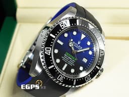 ROLEX 勞力士 Sea-Dweller Deepsea D-Blue 海使者 126660DB 深海 水鬼王 <font color="#295dc7">搭配Rubber B橡膠錶帶</font> <font color="#85caff">漸</font><font color="#62a0d0">層</font><font color="#2d56a9">藍</font>面盤 126660 DB 不鏽鋼 陶瓷錶圈 <font color="#ff0000">已回RSC原廠完整保養 保固至2027年</font> 排氦氣閥 潛水錶 自動上鍊 44mm