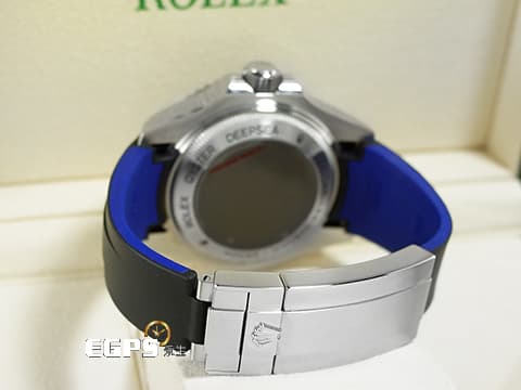 ROLEX 勞力士 Sea-Dweller Deepsea D-Blue 海使者 126660DB 深海 水鬼王 搭配Rubber B橡膠錶帶 漸層藍面盤 126660 DB 不鏽鋼 陶瓷錶圈 已回RSC原廠完整保養 保固至2027年 排氦氣閥 潛水錶 自動上鍊 44mm
