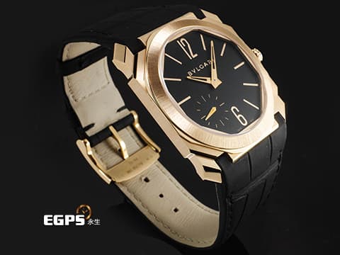 BVLGARI 寶格麗 OCTO Finissimo 103286 18K玫瑰金材質 超薄 鉑金微型自動盤 小秒針 2020年保卡 自動上鍊 40mm