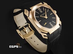 BVLGARI 寶格麗 OCTO Finissimo 103286 18K玫瑰金材質 <font color="#05f0f0">超薄 鉑金微型自動盤 小秒針 </font><font color="#ff0000">2020年保卡</font> 自動上鍊 40mm