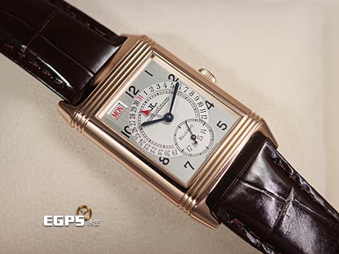 Jaeger Le-Coultre 積家 JLC錶 Reverso Grande Taille Calendar Date 翻轉系列 Q273242A 指針式日期 小秒針 玫瑰金 JLC最具代表系列 經典翻轉腕錶 手上鍊 26x37mm