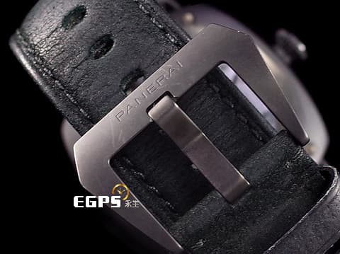 PANERAI 沛納海 RADIOMIR BLACK SEAL PAM384 PAM00384 霧面黑色陶瓷材質 黑色三明治夾層式錶盤 八日鍊 手上鍊 45mm