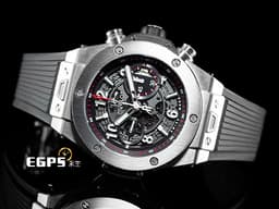 HUBLOT 宇舶 Big Bang Unico 大爆炸 411.NX.1170.RX <font color="#999999">鈦金屬 鏤空面盤</font> 飛返 計時碼表 <font color="#FF0000">2020年保單</font> 自動上鍊 45mm