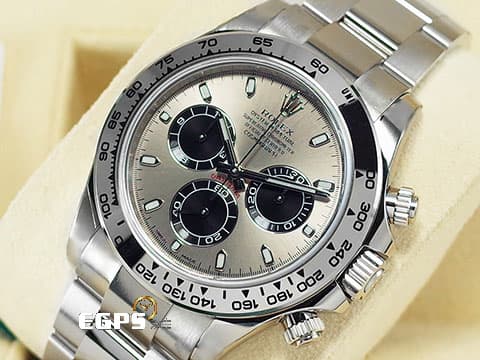 ROLEX 勞力士 Daytona 116509 迪通拿 計時碼表 18K白金材質 鍊帶款 2018年卡 錶友珍藏未使用品 灰色熊貓面盤 梁家輝 自動上鏈 40mm