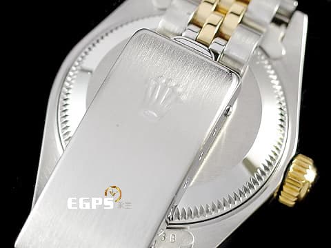 ROLEX 勞力士 DateJust 69173 18K黃金材質 半金款 香檳金色面盤 原廠鑲嵌鑽石時標 自動上鏈 26mm