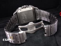 CARTIER 卡地亞 Santos de Cartier 山度士 WSSA0037 大型 <font color="#8a8a8a">ADLC碳鍍層處理外框</font> 不鏽鋼材質 經典 大三針 <font color="#FF0000">2020年保卡 新式「QuickSwitch」錶帶快拆系統 附橡膠錶帶</font> 自動上鍊 39.8mm