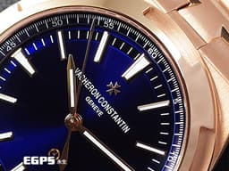 Vacheron Constantin 江詩丹頓 VC OVERSEAS 縱橫四海 4500V/110R-B705 18K玫瑰金材質 <font color="#0582f5">藍色面盤</font> <font color="#ff0000">2021年保卡 配件齊全</font> 自動上鍊 41mm