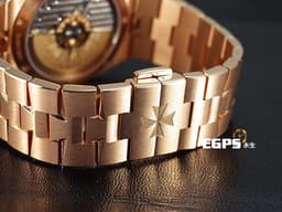 Vacheron Constantin 江詩丹頓 VC OVERSEAS 縱橫四海 4500V/110R-B705 18K玫瑰金材質 <font color="#0582f5">藍色面盤</font> <font color="#ff0000">2021年保卡 配件齊全</font> 自動上鍊 41mm