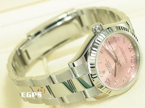 ROLEX 勞力士 DATEJUST LADY 278274 蠔式日誌型 羅馬數字 粉紅色面盤 2021年保卡 自動上鏈 31mm