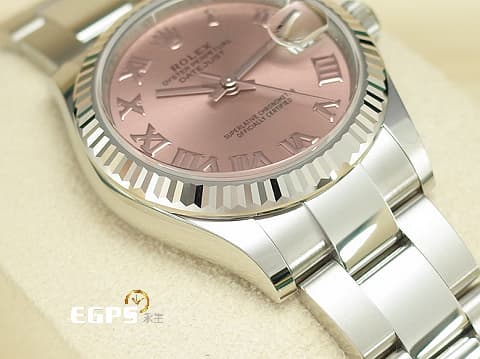 ROLEX 勞力士 DATEJUST LADY 278274 蠔式日誌型 羅馬數字 粉紅色面盤 2021年保卡 自動上鏈 31mm