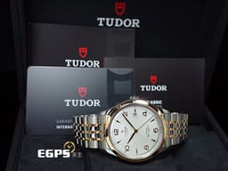 TUDOR 帝舵 1926系列 91651 <font color="#fbbd83">周杰倫代言款 玫瑰金 半金款</font> 銀白色網格面盤 經典 大三針 <font color="#FF0000">2025年新式保卡</font> 自動上鍊 41mm