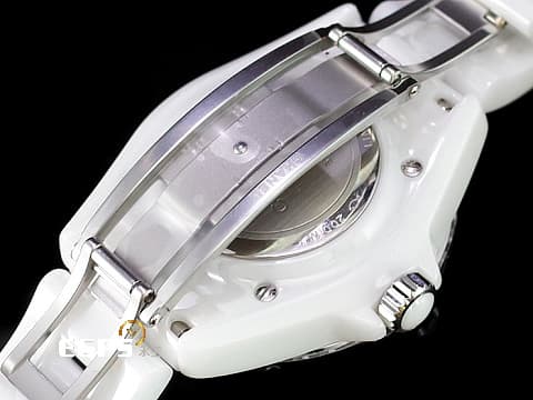 CHANEL 香奈兒 J12 H6755 白陶瓷 Pink Blush 粉紅色時標 限量1200只 經典 大三針 專利不鏽鋼蝴蝶扣 2022年台灣公司貨 石英腕錶 33mm