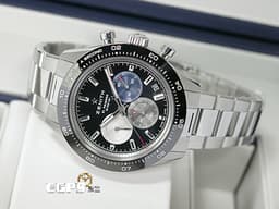 ZENITH 真力時 El Primero 高振頻 Chronomaster Sport <font color="#4167b4">經典</font><font color="#747272">三色</font><font color="#d9d8d8">計時</font>盤 03.3100.3600/21.M3100 不鏽鋼 陶瓷錶圈 1/10秒 計時碼表 <font color="#FF0000">2023年台灣公司貨 另附原廠皮帶組 </font>自動上鍊 41mm