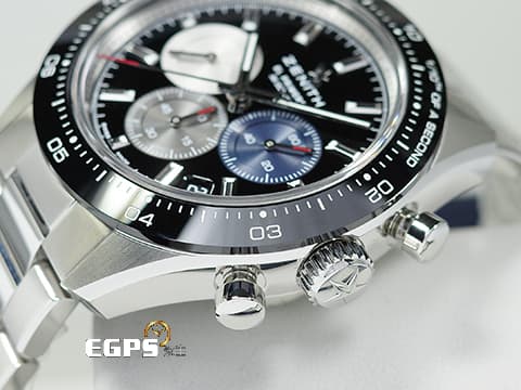 ZENITH 真力時 El Primero 高振頻 Chronomaster Sport 經典三色計時盤 03.3100.3600/21.M3100 不鏽鋼 陶瓷錶圈 1/10秒 計時碼表 2023年台灣公司貨 另附原廠皮帶組 自動上鍊 41mm