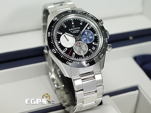 ZENITH 真力時 El Primero 高振頻 Chronomaster Sport 經典三色計時盤 03.3100.3600/21.M3100 不鏽鋼 陶瓷錶圈 1/10秒 計時碼表 2023年台灣公司貨 另附原廠皮帶組 自動上鍊 41mm