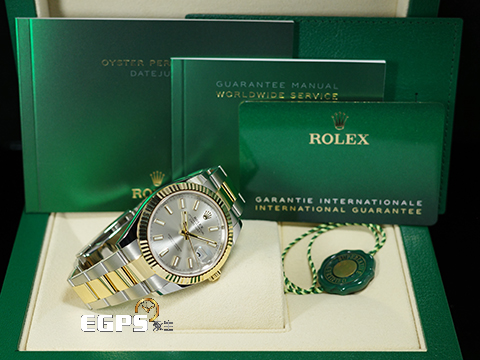 ROLEX 勞力士 Datejust 蠔式日誌型 126333 DJ41 不鏽鋼&18K黃金材質 半金款 <font color="#05f0f0">銀色太陽紋放射面盤</font> <font color="#FF0000">2022年保卡 </font> 自動上鍊 41mm