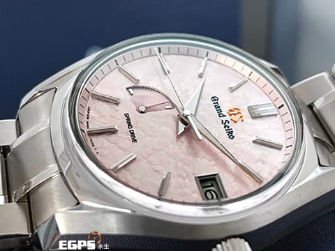 GRAND SEIKO 特級精工 GS 精工 Heritage系列 SBGA413G 春分 Spring Drive 44GS 三日鍊 錶盤設計源自 二十四節氣「春分」,櫻花隨風飄落墜至河中,在水面上漂流形成「花筏」景象 鈦金屬 2026年保單 自動上鍊 40mm