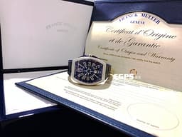 Franck Muller 法蘭穆勒 FM Vanguard Yachting 遊艇系列 V45 SC DT <font color="#FF0000"> 精鑲鑽框耀眼奪目 ,藍色面盤 鑲鑽立體阿拉伯數字時標</font> 自動上鏈 44x54 mm