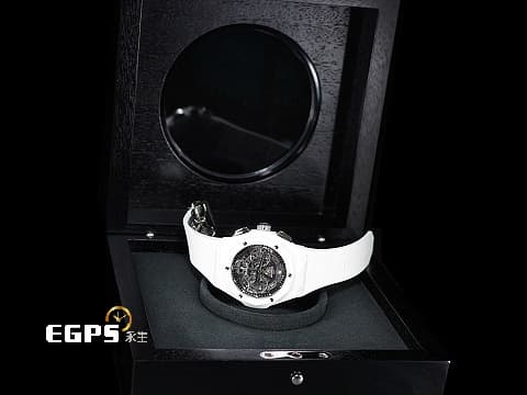 HUBLOT 宇舶 Classic Fusion Aerofusion Chronograph Orlinski 經典融合 525.HI.0170.RW.ORL21 白陶瓷 鏤空面盤 計時碼錶 2022年保單 全球限量200只 自動上鍊 45mm