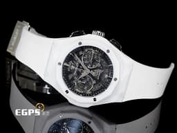 HUBLOT 宇舶 Classic Fusion Aerofusion Chronograph Orlinski 經典融合 525.HI.0170.RW.ORL21 <font color="#05f0f0">白陶瓷 鏤空面盤</font> 計時碼錶 <font color="#FF0000">2022年保單 全球限量200只</font> 自動上鍊 45mm