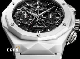 HUBLOT 宇舶 Classic Fusion Aerofusion Chronograph Orlinski 經典融合 525.HI.0170.RW.ORL21 <font color="#05f0f0">白陶瓷 鏤空面盤</font> 計時碼錶 <font color="#FF0000">2022年保單 全球限量200只</font> 自動上鍊 45mm