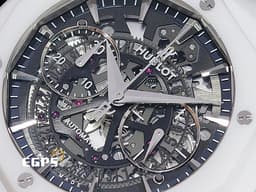 HUBLOT 宇舶 Classic Fusion Aerofusion Chronograph Orlinski 經典融合 525.HI.0170.RW.ORL21 <font color="#05f0f0">白陶瓷 鏤空面盤</font> 計時碼錶 <font color="#FF0000">2022年保單 全球限量200只</font> 自動上鍊 45mm